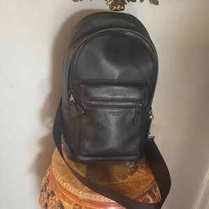 🖤😎 Coach West Pack In Black Pebbled Leather😎🖤